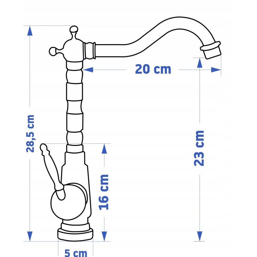 REA-B2150 - Pesuallashana BONA 28,5 cm harjattu kulta