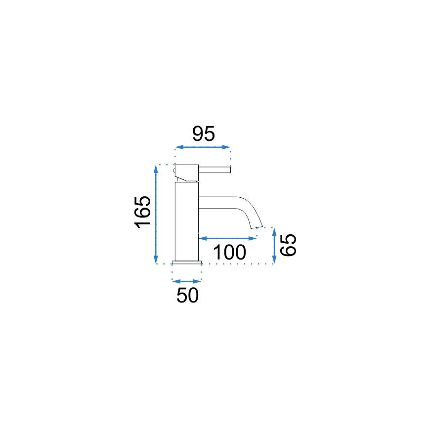 REA-B4101 - Pesuallashana LUNGO 16,5 cm kiiltävä kromi