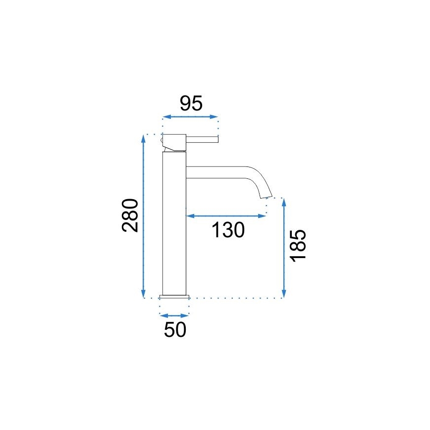 REA-B4103 - Pesuallashana LUNGO 28 cm musta