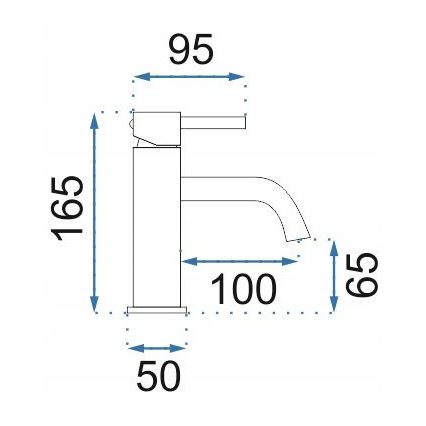 REA-B4527 - Pesuallashana LUNGO 16,5 cm harjattu kulta