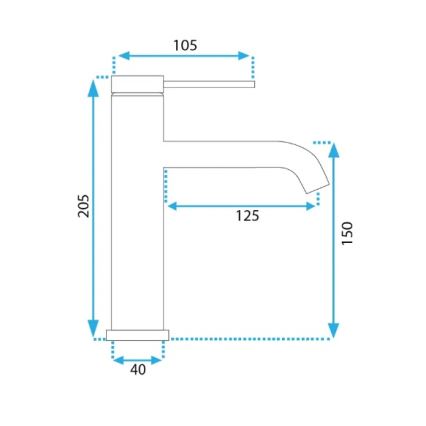 REA-B5323 - Pesuallashana CLIF 20,5 cm harjattu kulta
