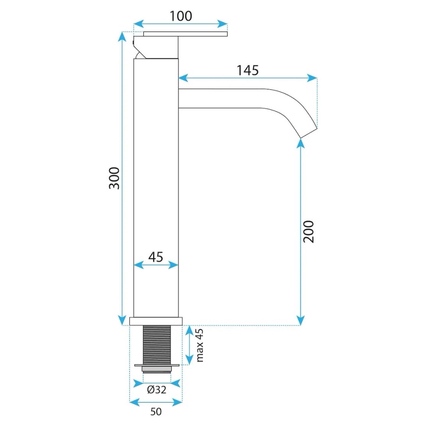 REA-B5510 - ONTARIO 30 cm pesuallashana, nikkeli