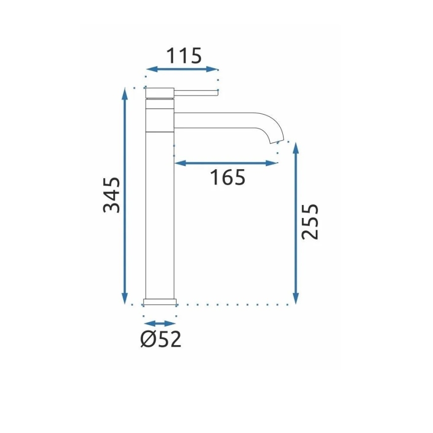 REA-B6100 - LUNGIS pesuallashana 34,5 cm, kiiltävä kromi
