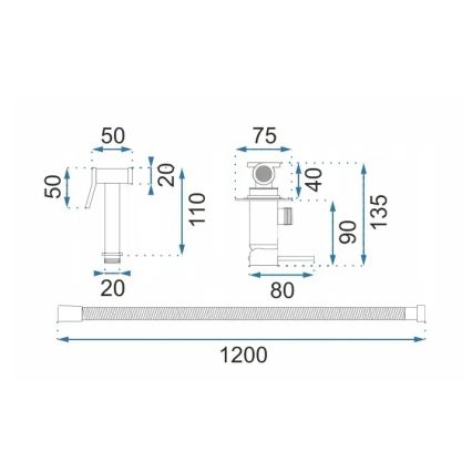REA-B6311 - LUNGO bidehana suihkupäällä uppoasennukseen, harjattu kulta