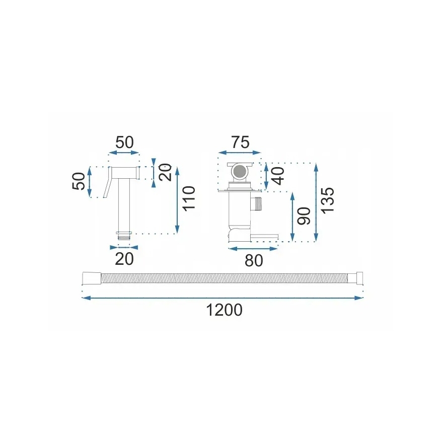 REA-B6311 - LUNGO bidehana suihkupäällä uppoasennukseen, harjattu kulta