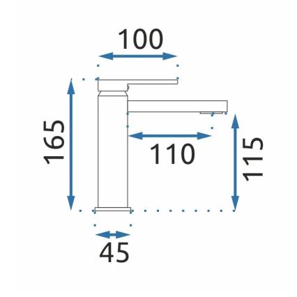 REA-B6555 - Pesuallashana VERSO 16,5 cm harjattu kulta