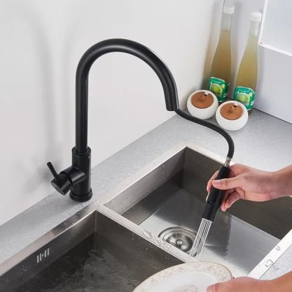 REA-B9147 - Keittiöhana vetosuihkulla FRESH 39,5 cm mattamusta