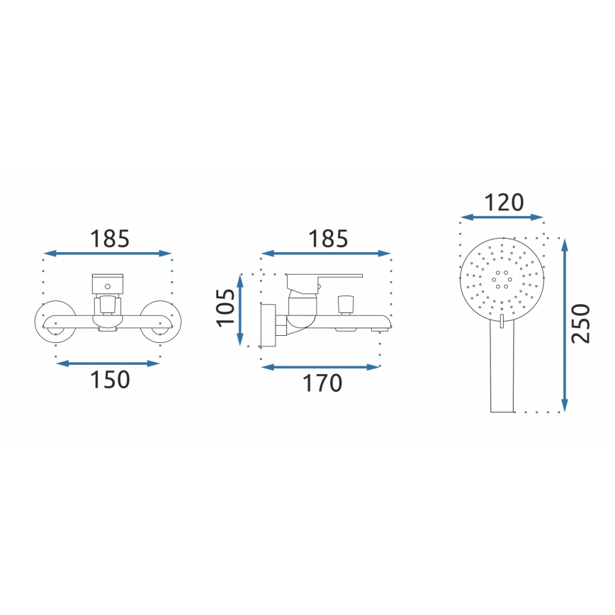 REA-B9932 - BLOOM-kylpyammesetti, mattavalkoinen/kultainen