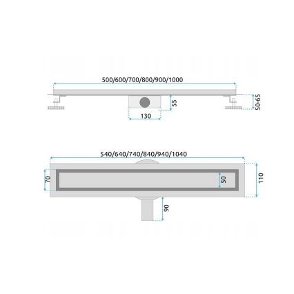 REA-G7803 - Lattiakaivoränni NEOX PRO 80 cm ruostumaton teräs/musta