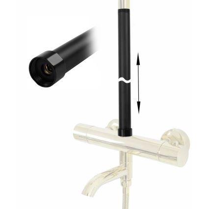 REA-K0880 - Jatkovarsi suihku-/ammesarjaan 51,5 cm mattamusta