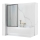 REA-K7390 - Kylpyammeen lasiseinä LAGOS 140x80 cm musta/kirkas