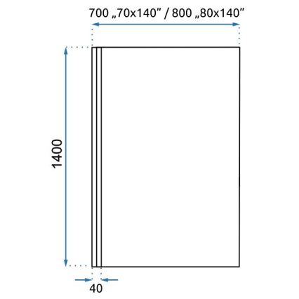 REA-K7390 - Kylpyammeen lasiseinä LAGOS 140x80 cm musta/kirkas