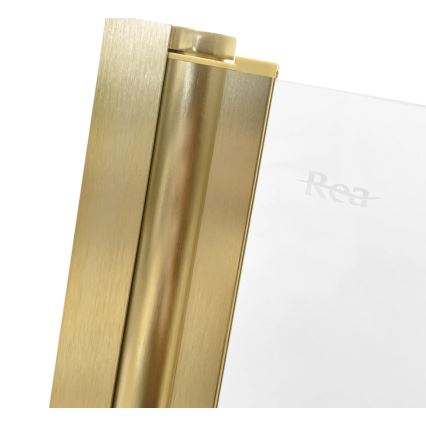 REA-K9777 - Taitettava ammeen suihkuseinä AGAT 140x100 cm harjattu kulta/kirkas