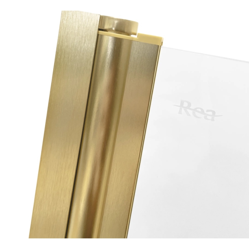 REA-K9777 - Taitettava ammeen suihkuseinä AGAT 140x100 cm harjattu kulta/kirkas