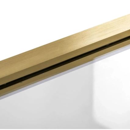 REA-K9777 - Taitettava ammeen suihkuseinä AGAT 140x100 cm harjattu kulta/kirkas