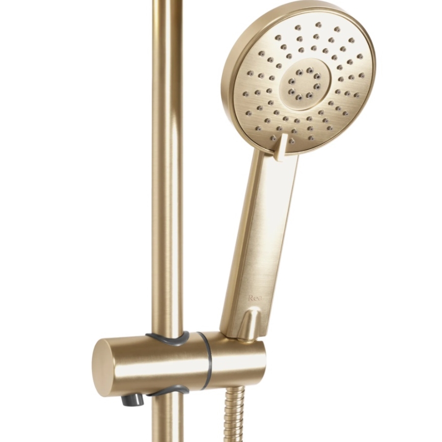 REA-P8413 - Suihkusetti BLISS termostaattisella sekoittajalla, harjattu kulta