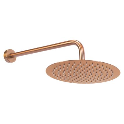 REA-P8809 - LUNGO-suihkusetti piiloasenteisella sekoittimella, harjattu kupari