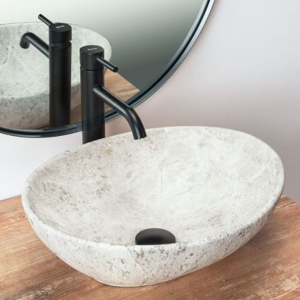 REA-U0165 - Pöytätason pesuallas SOFIA 34,5x41 cm keramiikka/vaalea kivi