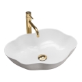 REA-U0265 - Tason päälle asennettava pesuallas PEARL 38x50,5 cm keramiikka/kiiltävä valkoinen