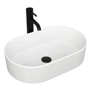 REA-U0600 - ALMA pöytätason pesuallas 36x57 cm keramiikka/kiiltävä valkoinen