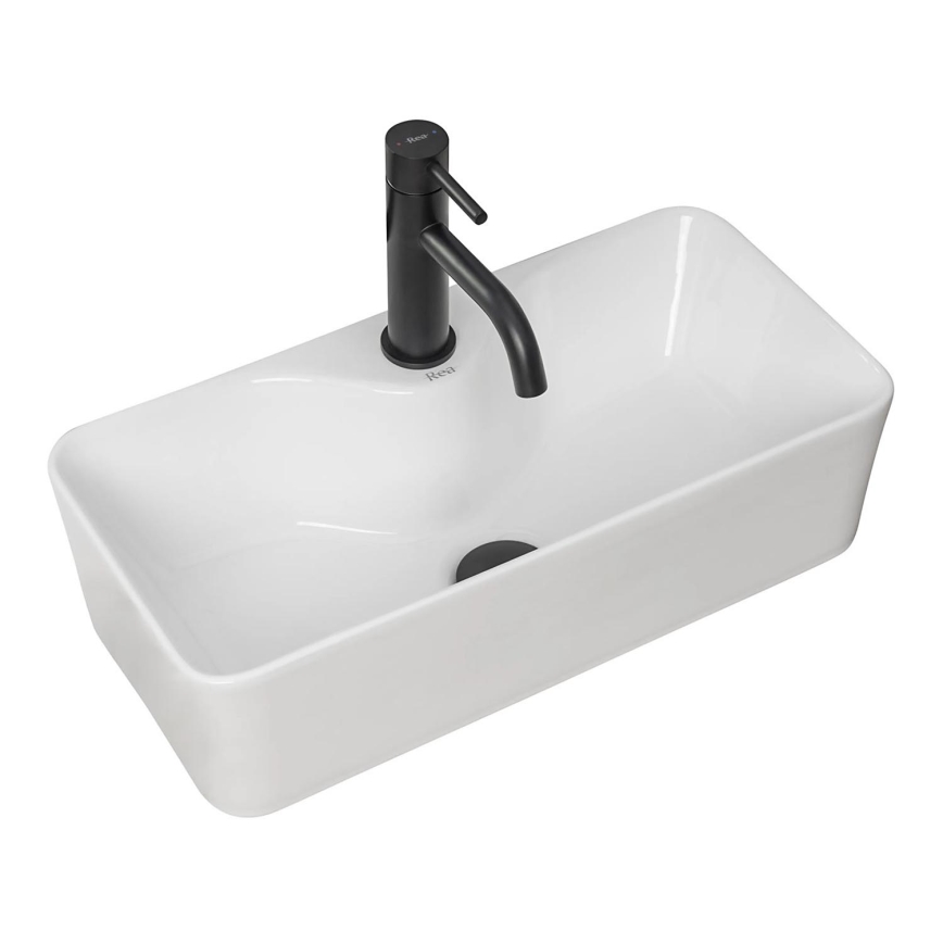 REA-U0699 - Pöytätason pesuallas MERY 25x50,5 cm keramiikka/kiiltävänvalkoinen