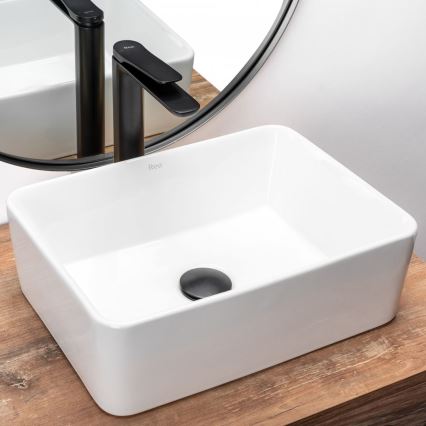 REA-U0952 - Tason päälle asennettava pesuallas ANITA MINI 31x41 cm keramiikka/kiiltävä valkoinen