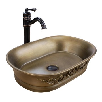 REA-U3305 -  Tason päälle asennettava pesuallas WILMA RUSTIC 38x55 cm keramiikka/kupari