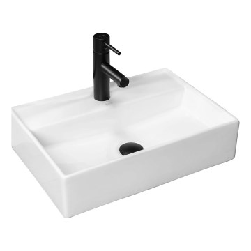 REA-U5000 - Tason päälle asennettava pesuallas VALERIA 35,5x50,5 cm keramiikka/kiiltävä valkoinen