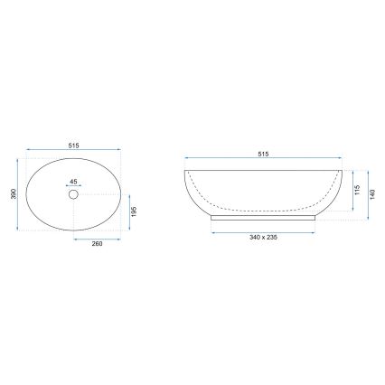 REA-U8198 - CAROLA SLIM tasoallas 39 x 51,5 cm, keramiikka, kiiltävä valkoinen