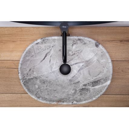 REA-U9888 - Pöytätason pesuallas LARA 35x48,5 cm, keramiikka/kivi-ilme