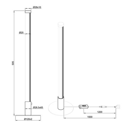 Reality - LED Himmennettävä pöytävalaisin SMARAGD LED/6W/230V 3000-6000K Wi-Fi