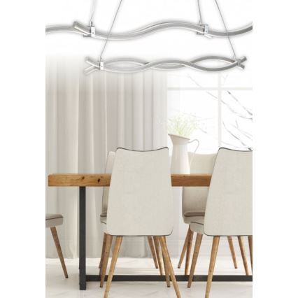 Reality - LED-kattokruunu johdossa WAVE LED/16W/230V + LED/9W