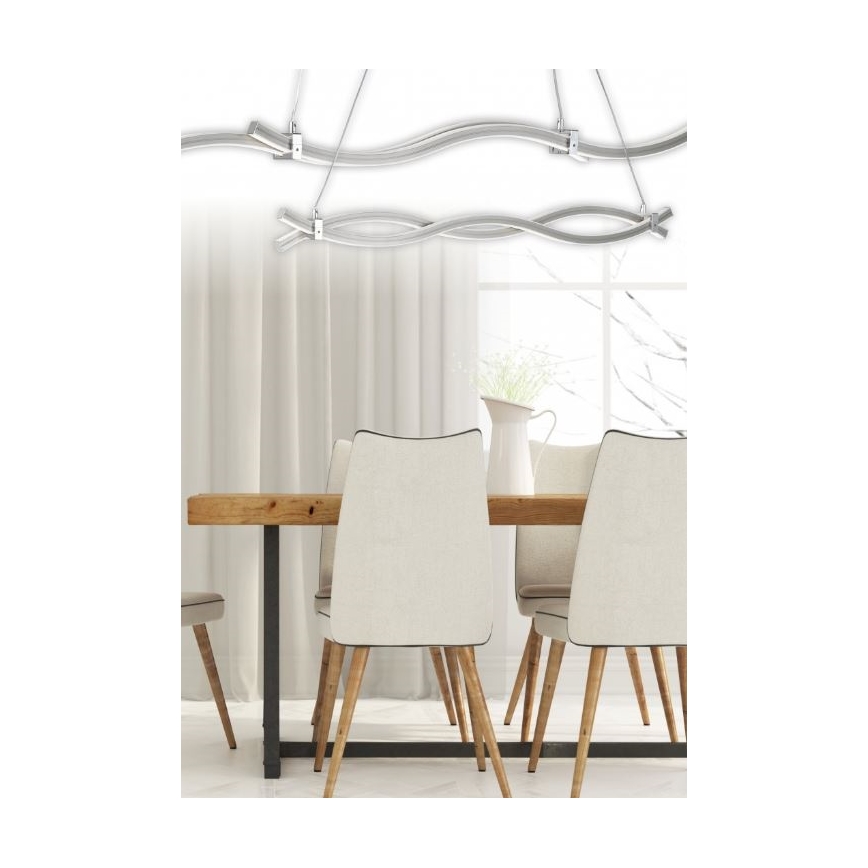 Reality - LED-kattokruunu johdossa WAVE LED/16W/230V + LED/9W