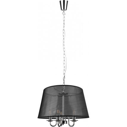 Reality - LED Kattokruunu ketjussa CIMA 5xE14/40W/230V musta