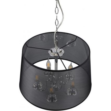 Reality - LED Kattokruunu ketjussa CIMA 5xE14/40W/230V musta