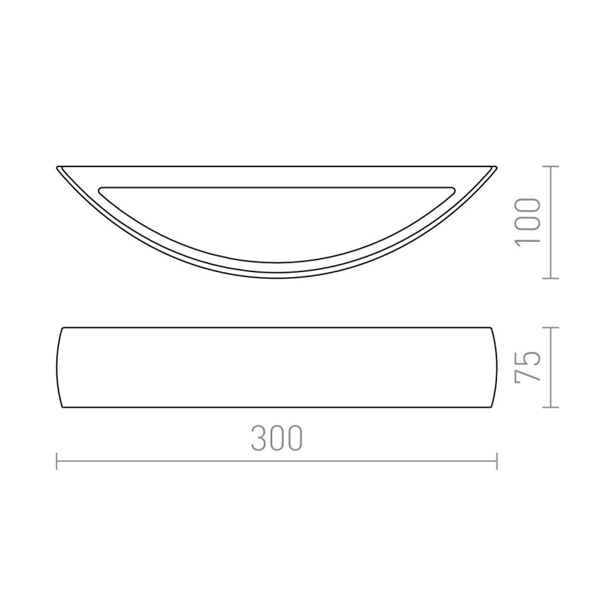 RED - Design Rendl - R10266 - Seinävalo CRESCENT R7s/80W/230V