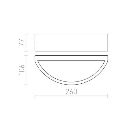 RED - Design Rendl - R10364 - Ulkoseinävalo LESA 1xE27/26W/230V IP54