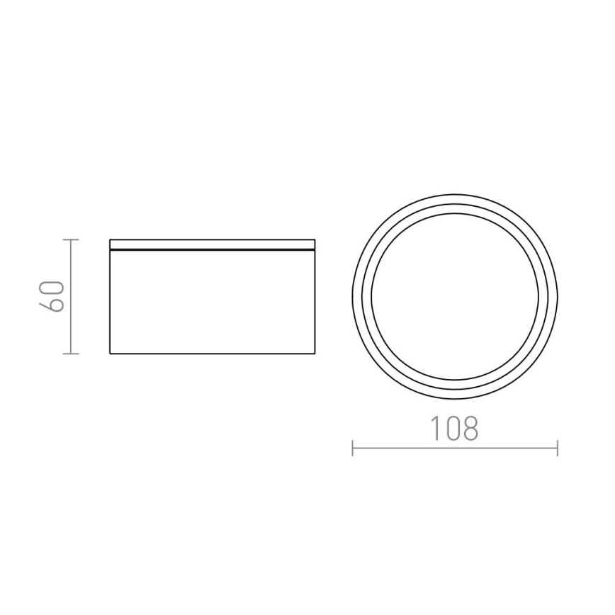 RED - Design Rendl - R10430 - Ulkovalo MERIDO 1xGX53 / 11W / 230V IP54 antrasiitti