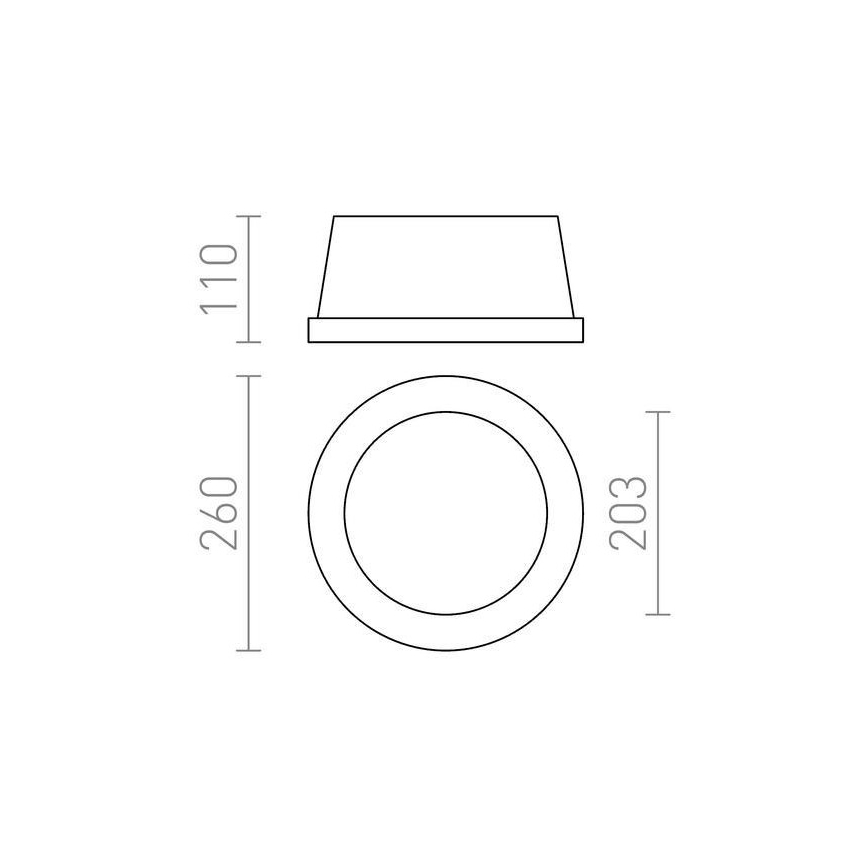 RED - Design Rendl - R10444 - Upotettu valo MIA 2xE27/40W/230V