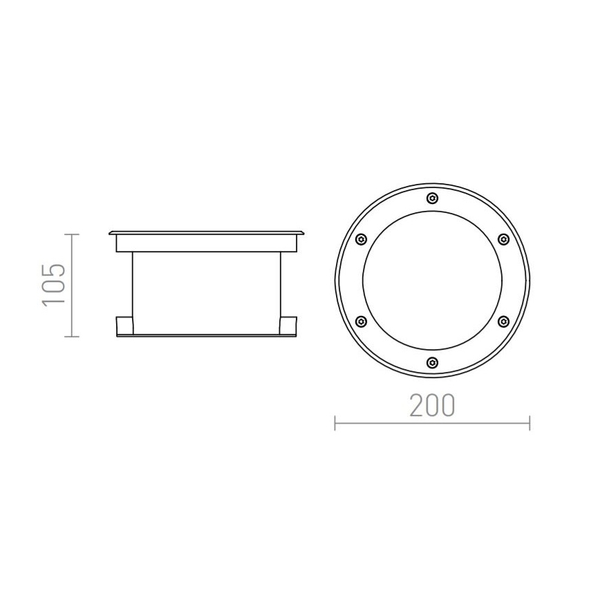 RED-Design Rendl-R10532 - LED Pinta-asennettava ulkovalaisin TERRA LED/20W/230V IP67