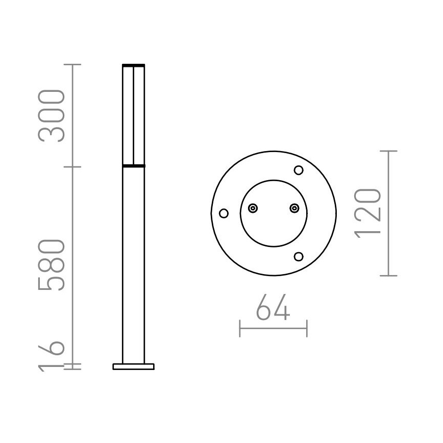 RED - Design Rendl - R10548 - LED-ulkovalo VADIS LED/8W/230V IP54