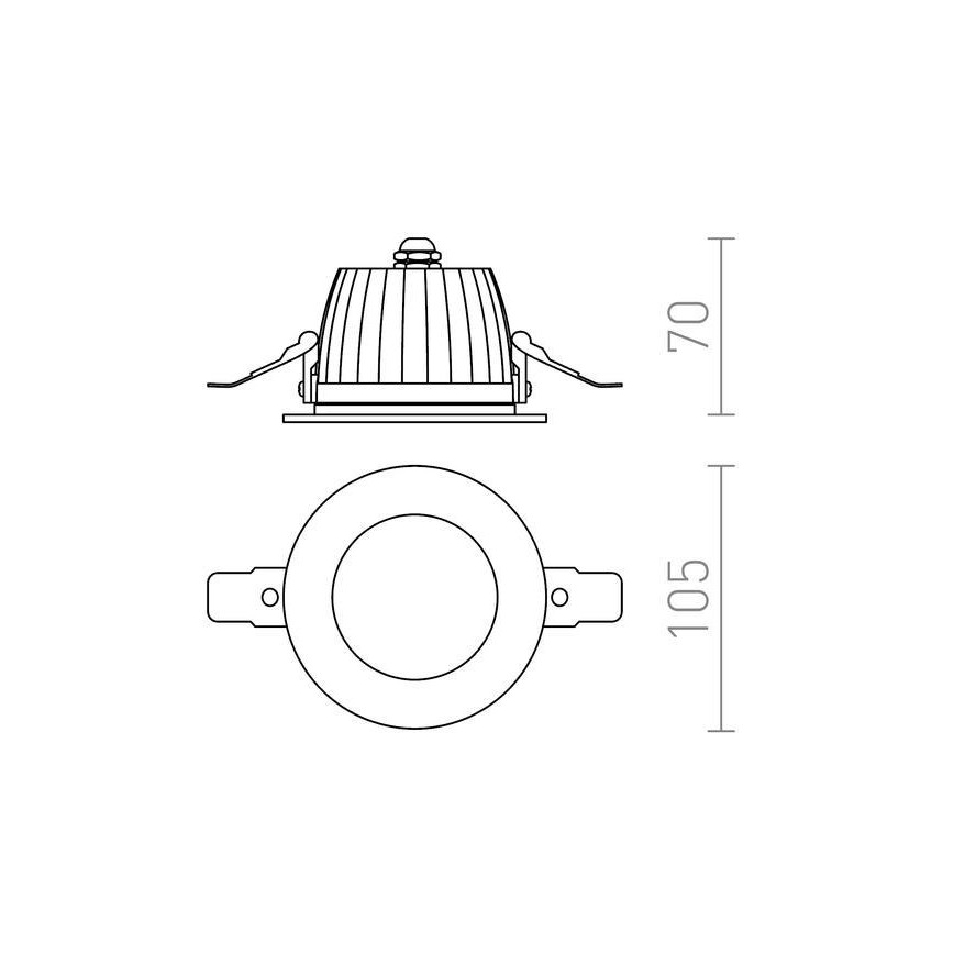 RED - Design Rendl-R10565- LED Kylpyhuoneen upotettu valo AMIGA 8W/230V IP65