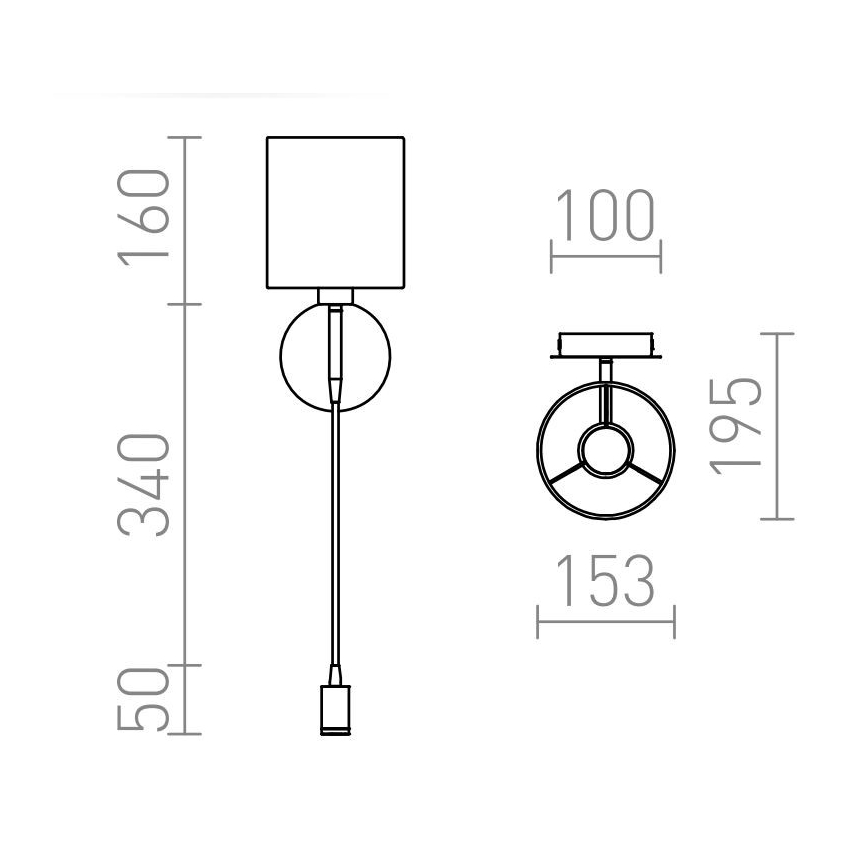 RED - Design Rendl - R10580 - LED-seinälamppu VERSA 1xE27/42W/230V + LED/3W