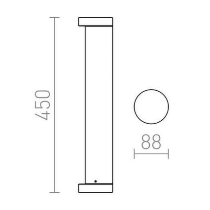 RED - Design Rendl - R11171 - LED-ulkolamppu SONET LED/7W/230V IP54 antrasiitti