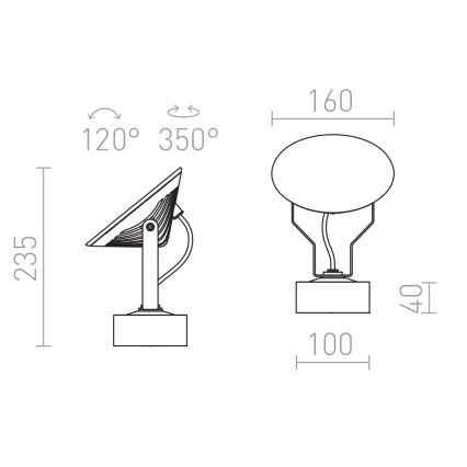 RED - Design Rendl - R11753- LED-ulkoseinävalo FOX LED/9W/230V IP65