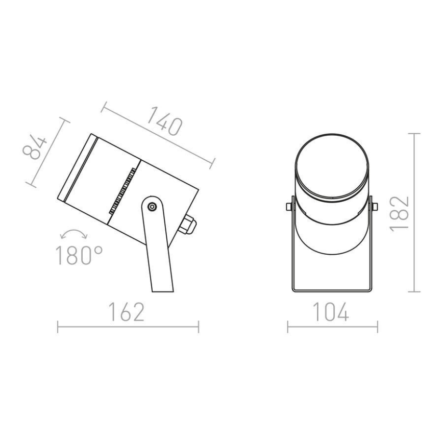 RED - Design Rendl - R11754 - LED-ulkovalo ROSS LED/9W/230V IP65