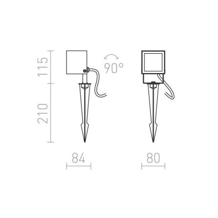 RED - Design Rendl - R12025 - LED-ulkovalo BORA LED/6W/230V IP54