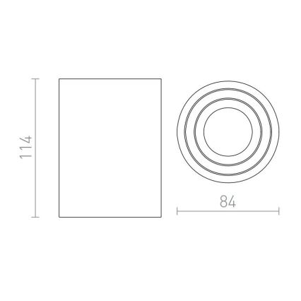 RED - Design Rendl - R12044 - Kohdevalo MOMA 1xGU10/35W/230V valkoinen