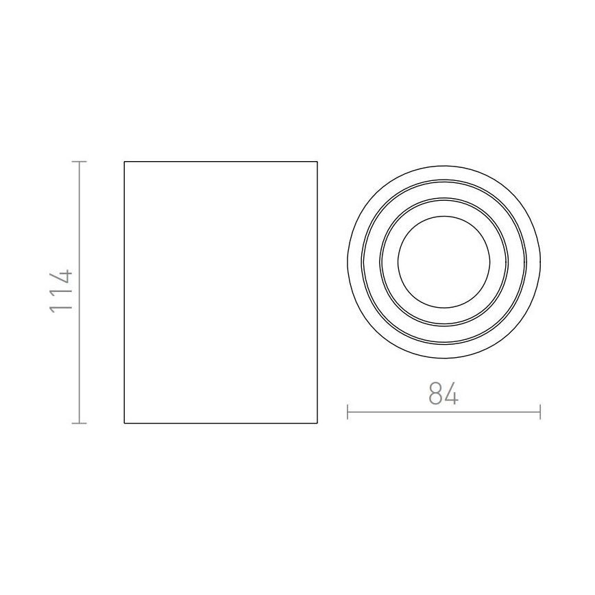 RED - Design Rendl - R12044 - Kohdevalo MOMA 1xGU10/35W/230V valkoinen