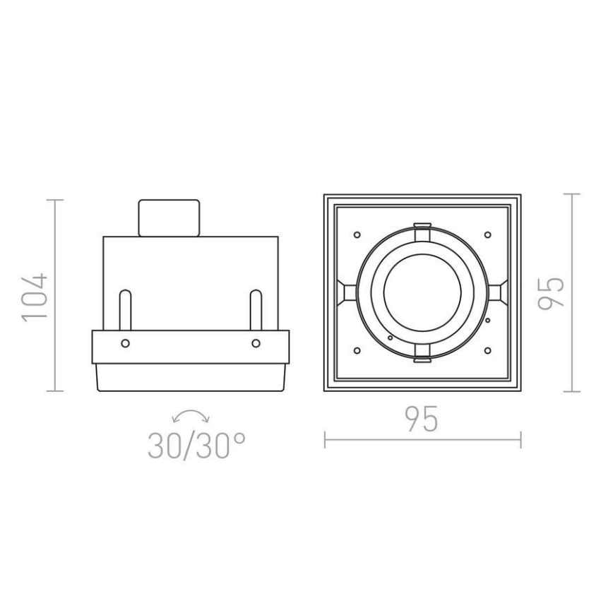 RED - Design Rendl - R12052 - Upotettu valo ELECTRA 1xGU10/50W/230V